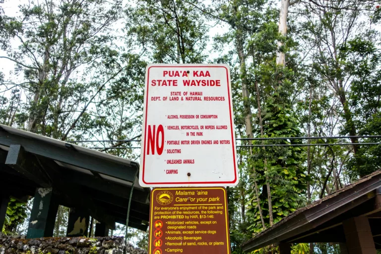 Puaa Kaa State Wayside Sign