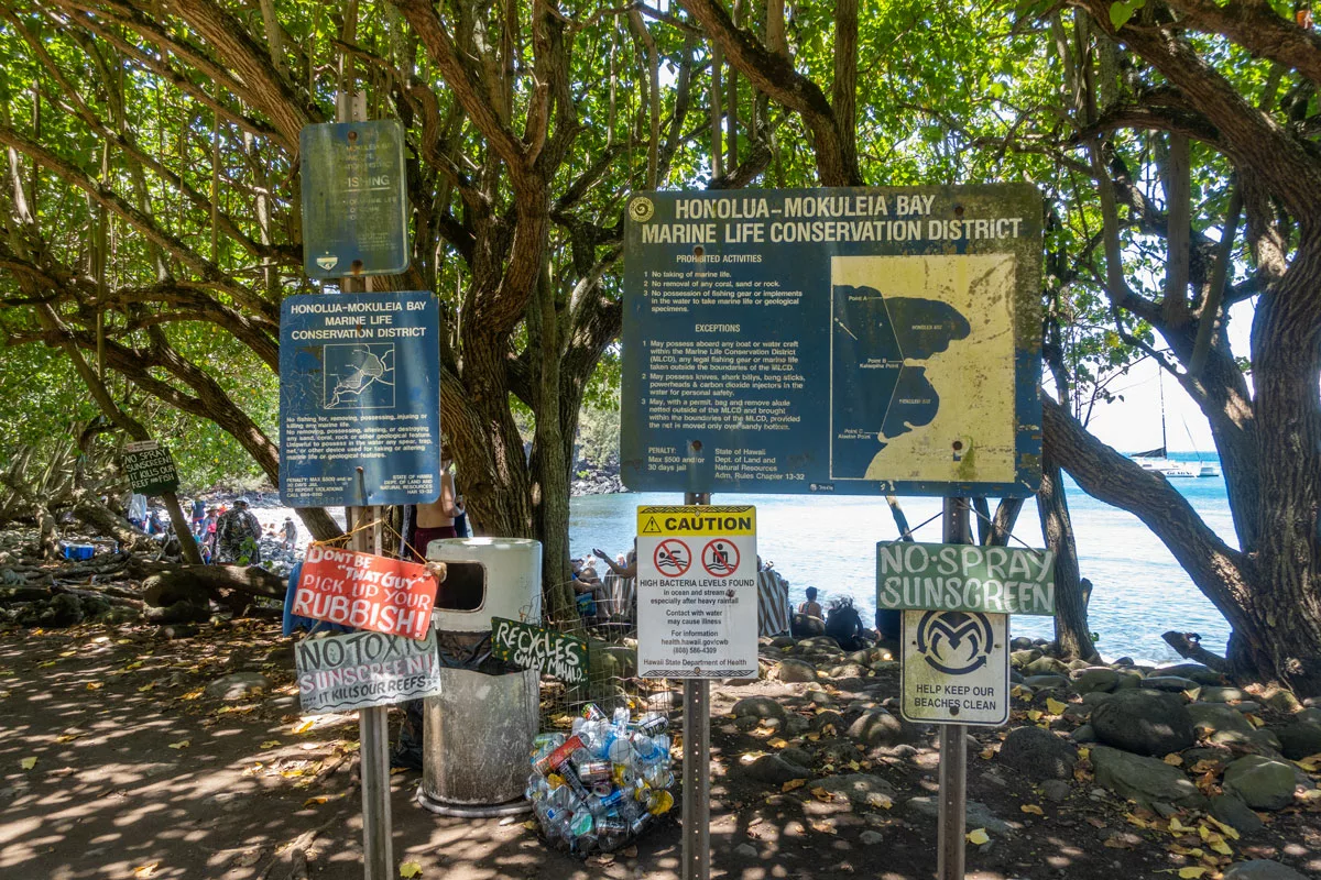 Honolua Bay Signs